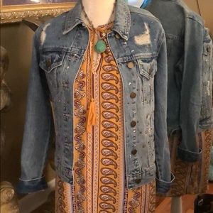 Tinsel Town Denim Jacket w/ stars adorned